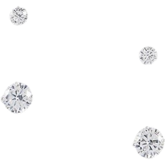 ASOS DESIGN Silverfärgade nitörhängen med kristaller, 2-pack