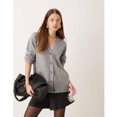 New Look Cardigans New Look Boyfriend V Neck Cardigan - Grey