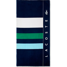 Lacoste Sporty Stripe Cotton Beach 36 x 72 in Navy Bath Towel Multicolor (182.9x91.4cm)