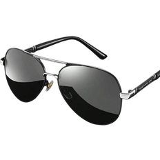 Shein 1 Pc Versatile Black Cool Metal Frame Pilot Sunglasses, For Party Vacation
