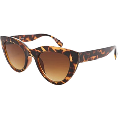 Monki Store runde Cat Eye-solbriller med skildpaddemønster brun
