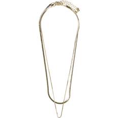 Pieces Two Chain Necklace - Gold