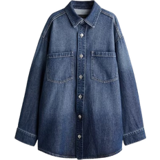 H&M Blue Feather Soft Denim Shirt - Blue