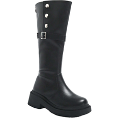 Shein MidCalf Knight Boots For Women New FallWinter Thick Heel And Platform OverTheKnee High Boots With Buckle Strap