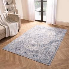 Polyester Carpets OHS Vintage Living Room Bedroom Decor 120 cm x 170 cm Blue 120x170cm