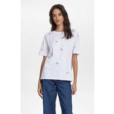 Nümph T-Shirt Baumwolle Für Damen - Weiß