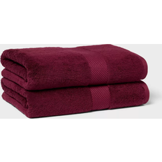 Threshold Performance Plus Towels Set of 2 Bath Towel Red (137.2x76.2cm)