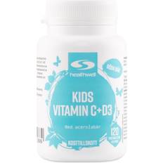 Healthwell Kids Vitamin C+D3, 120 tyggetabl