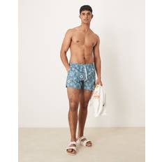 Abercrombie & Fitch Badbyxor Abercrombie & Fitch Mönstrade Badshorts Med Stretch Blå