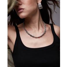 Mango Twisted Chain Necklace - Silver
