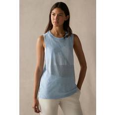 Leather - Women Tank Tops adidas Essentials Winners Tank Top - Glow Blue/White