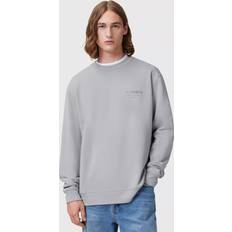 AllSaints Underground Relaxed Fit Crew Neck Sweatshirt - Machine Grey