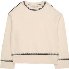 Viskose Striktrøjer Børnetøj Kids Only Bluse - Beige/Sort