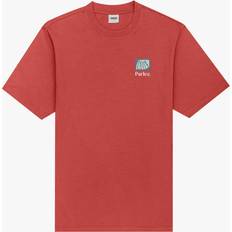 Stallo Koralrød Kortærmet T-shirt Med Logo Og Print - Orange