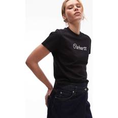 Carhartt WIP Women T-shirts Carhartt WIP Chained Back Print T-Shirt - Black
