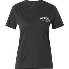 Transparent T-shirts Only ONLLUCY Shirt - Sort/Transparent/Hvid
