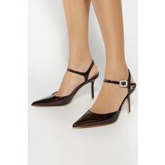 Dune London Stiletto Heels & Pumps Dune London Channel Heels - Brown Patent