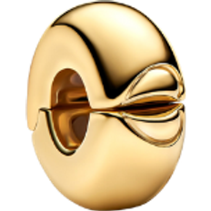 Guldpläterad Berlocker & Hängen Pandora Rund Clipberlock - Guld