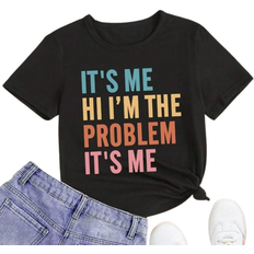 Shein Tween Girl Casual Short Sleeve TShirt With Letter Print And Round Neck For Summer