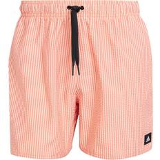 Orange Badebukser adidas Klassiske Korte Badeshorts Med Striber - Rød