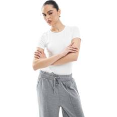 Stradivarius Basic Round Neck Bodysuit - White