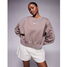 Bruna - Dam Tröjor Nike Sportswear Phoenix Fleece - Brun