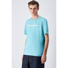 Champion T-shirts Champion Big Logo Cotton Jersey T-Shirt - Light Blue