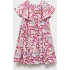 S Dresses Mango Printed Short Dress - Purple