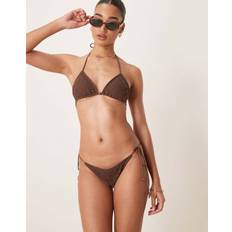 Brown - Women Swimwear Stradivarius Crochet Bikini Bottom - Brown
