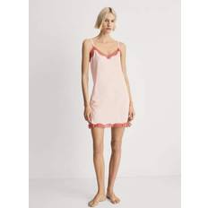 Women Nightgowns Mango Lace-Trimmed Nightgown - Pastel Pink
