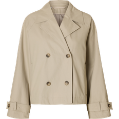 Selected Femme Kort Trenchcoat - Brun