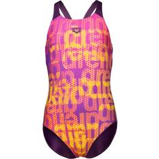 Bathing Suits Children's Clothing on sale Arena Girl's Multi Colours Swimsuit V Back - Pink