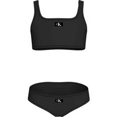 24-36M Bikinis Children's Clothing Calvin Klein Girls Bralette Bikini Set - CK Monogram
