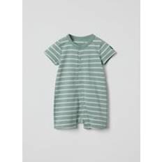 Polarn O. Pyret Night Garments Polarn O. Pyret Striped Shortie Kids Sleepsuit - Green