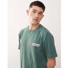 Obey Graphic Logo T-Shirt With Back Print - Dark Green