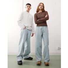 Weekday Astro Unisex Low Rise Baggy Jeans - Light Blue