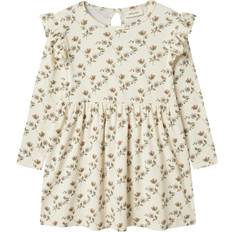 Elastan Klänningar Lil'Atelier ENO LS Dress - Turtledove/Flower