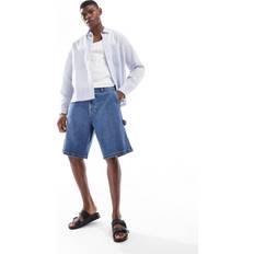 Hollister Långa Jeansshorts - Mellanblå