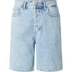 Natural Trousers & Shorts Only & Sons Mid Waist Loose Fit Shorts Light Blue Wash