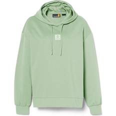 Timberland Dame Overdele Timberland Women's Stack Logo Loop Back Hoodie - Grøn