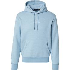 Leather Jumpers Polo Ralph Lauren Central Script Logo Double Knit Hoodie - Light Blue