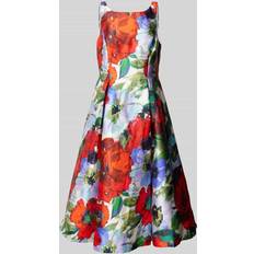 Adrianna Papell Floral Mikado Midi Dress - Mischfarben