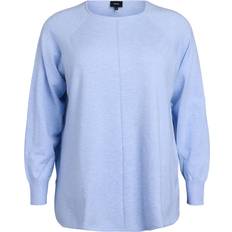 Zizzi Sweatere Zizzi Pullover Caella - Blå