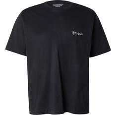 Jack & Jones Yellow Clothing Jack & Jones Oversized T-Shirt With Backprint Flowers Black