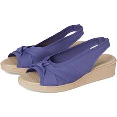 Women Heeled Sandals Bzees Women's Bell Wedge Sandal - Blue