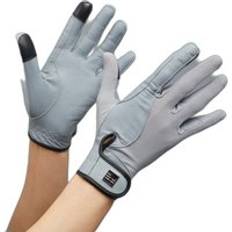 Grey Horse Whips Riding Gloves Premier Equine Bordoni - Gris