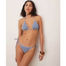 Blue - Women Bikini Bottoms Stradivarius Stitch Detail Tie Side Bikini Bottom - Baby Blue