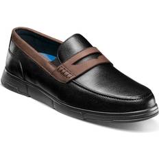 Men - Multicoloured Loafers Nunn Bush Luca Leather Moc Toe Penny Loafers - Black