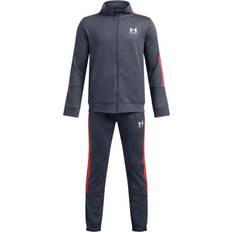 M Tracksuits Under Armour Icon Knit Tracksuit Downpour - Gray/Fire/White