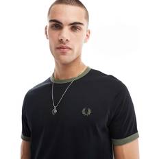 Fred Perry T-shirts on sale Fred Perry Ringer T-Shirt - Black/Green